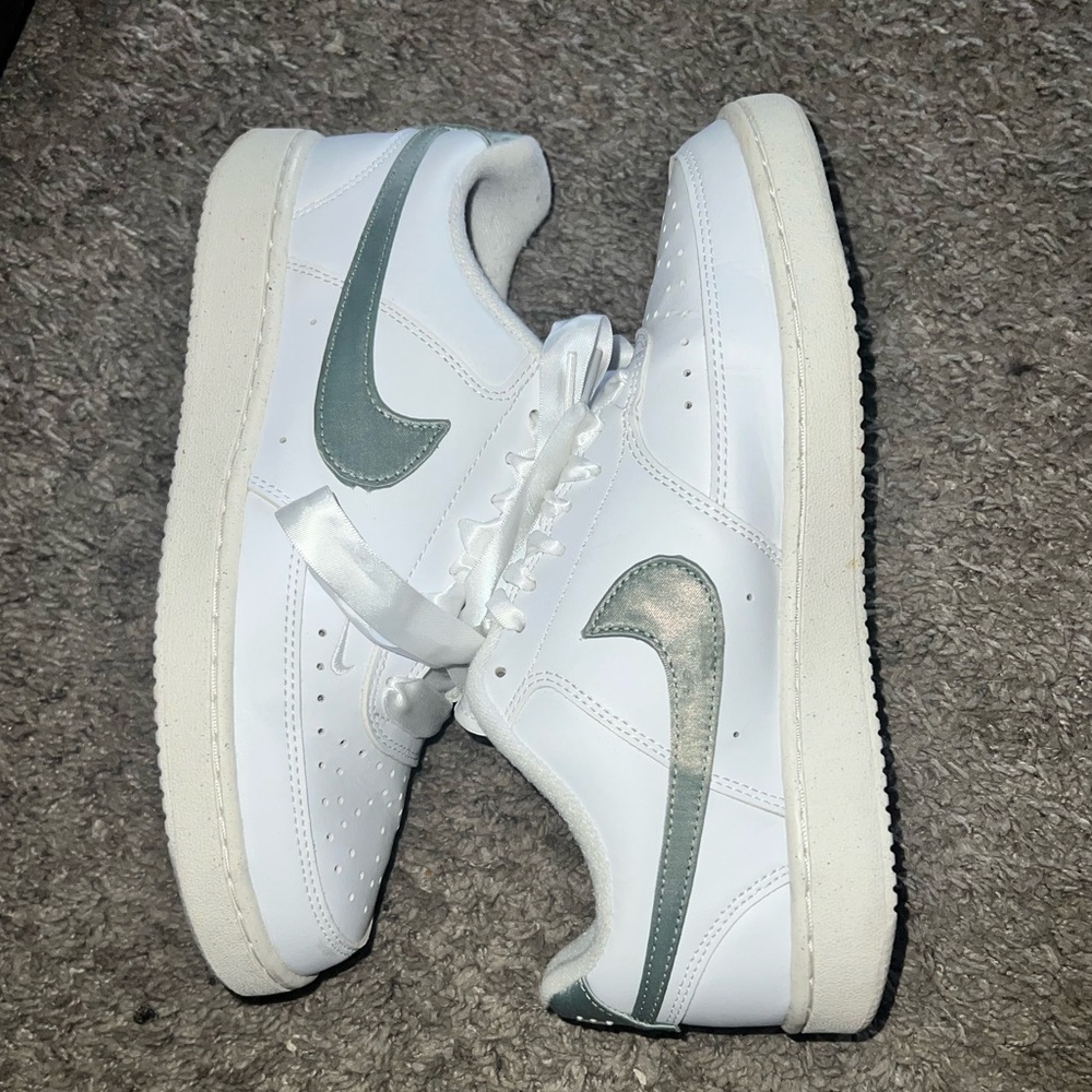 Nike court vision low next nature white sail jade horizon women's - Picture 7 of 9